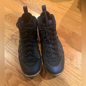 Nike Black and Purple Kids Sneakers